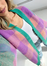 Perfectly Gingham Cardigan - Jade Multi