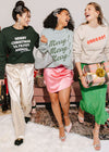 Cheers! Holiday Crewneck Sweatshirt - Pebble