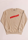 Cheers! Holiday Crewneck Sweatshirt - Pebble