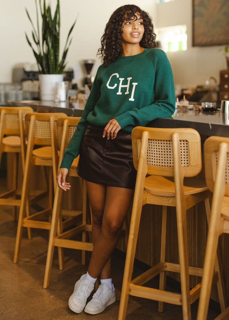 Chi Classic Crew Sweater - Green