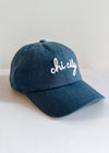 Chi City Cursive Dad Hat - Breaker Blue