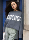 Chicago Crop Sweater - Gray