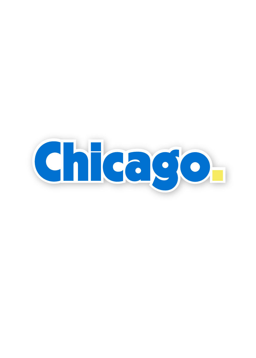 Chicago. Sticker - Blue