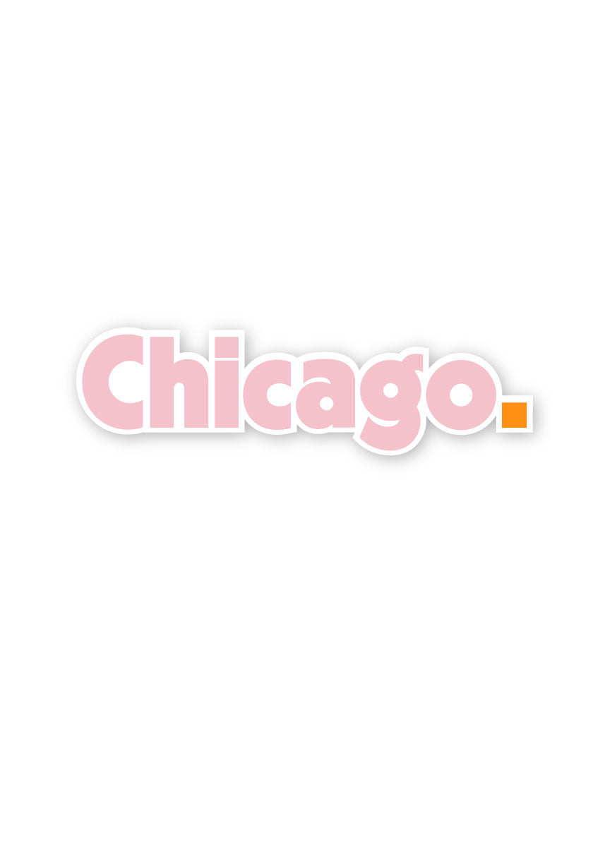 Chicago. Sticker - Pink