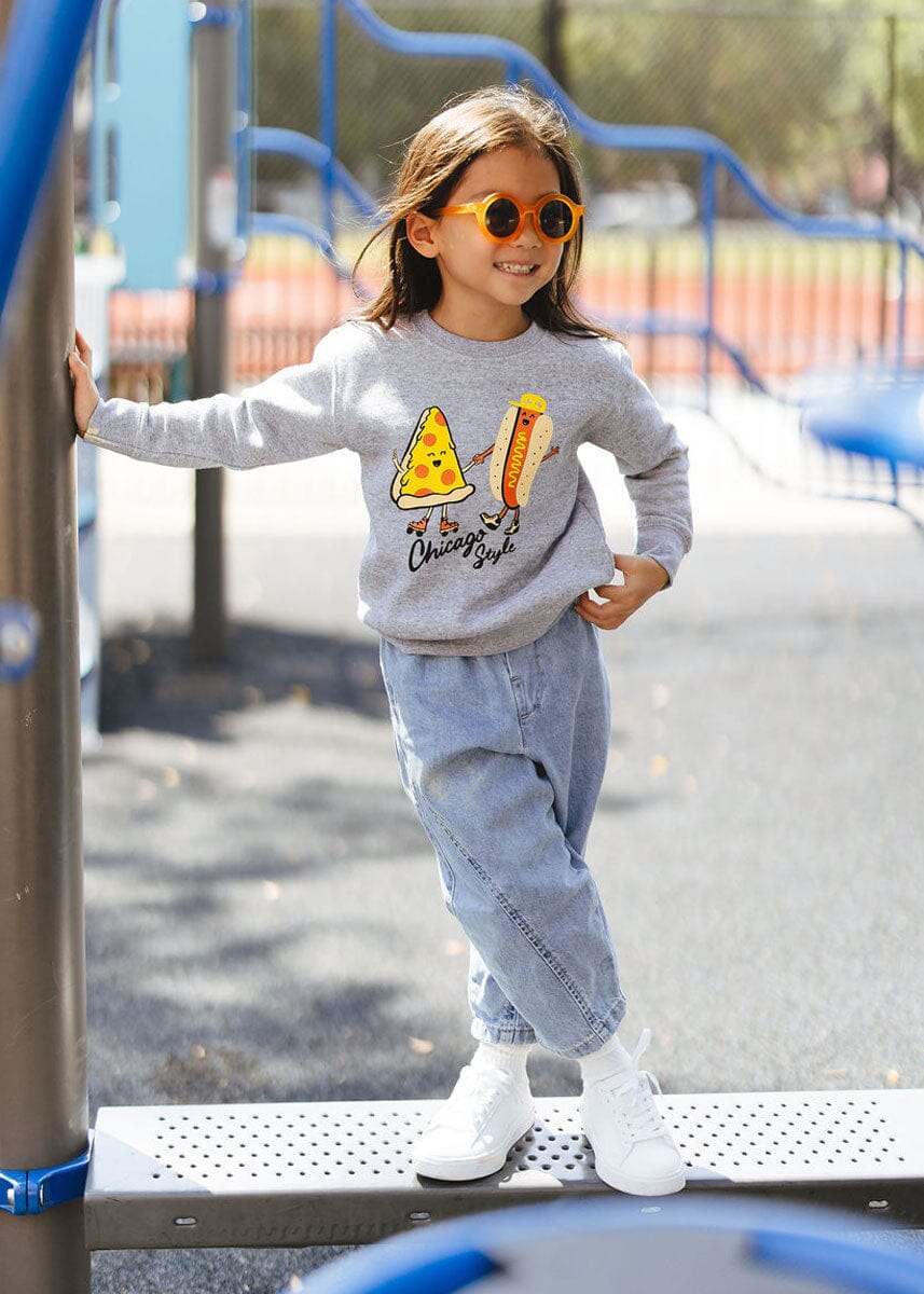 Chicago Style Toddler Sweatshirt - Heather Grey