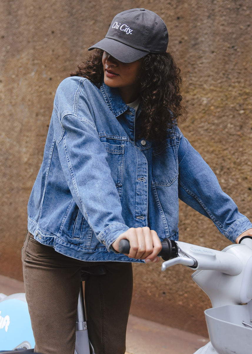 Chi City Dad Hat - Charcoal