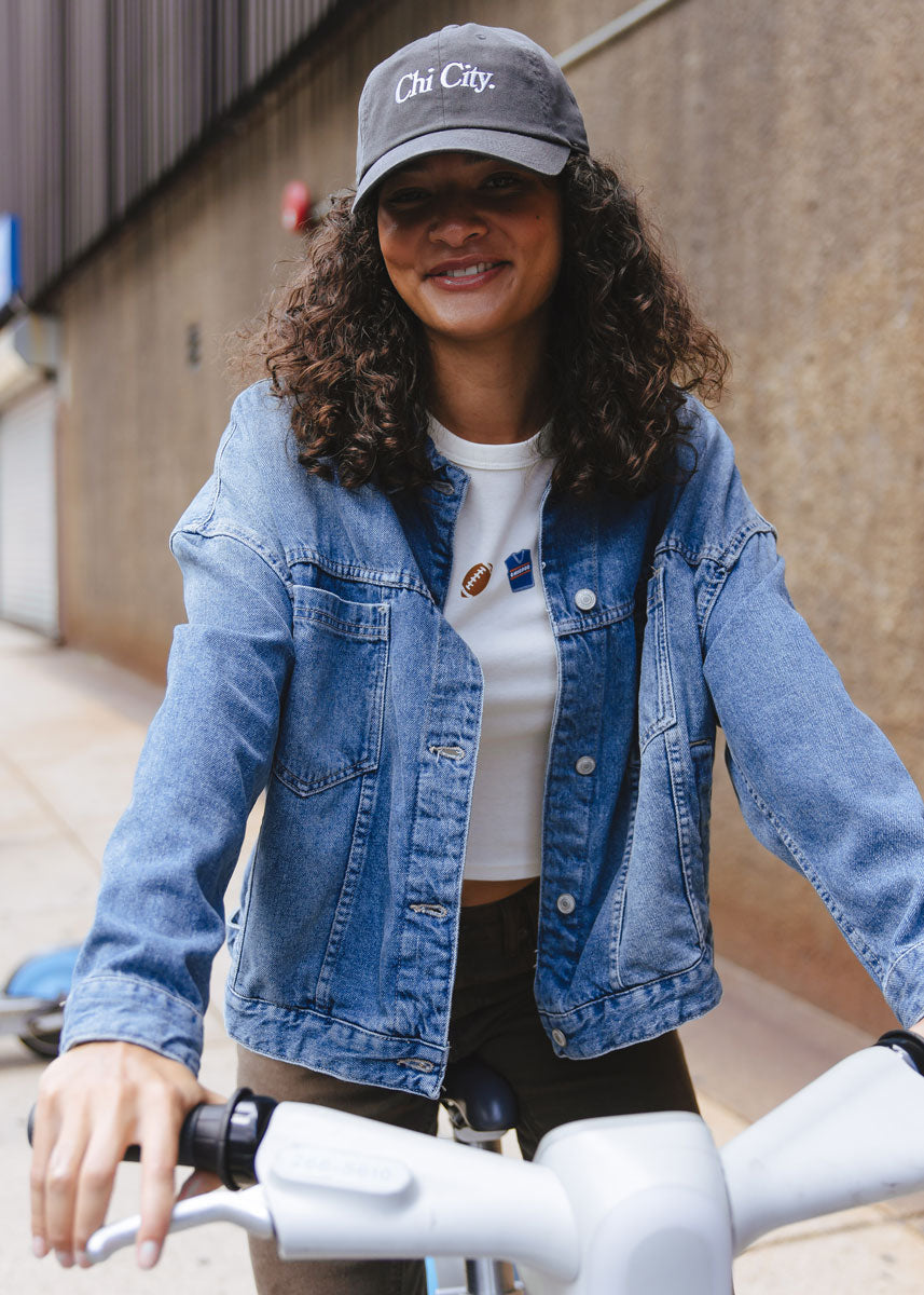 Chi City Dad Hat - Charcoal