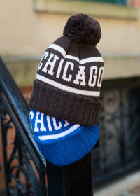 MAD HTR Chicago Pom Beanie - Youth - Chocolate