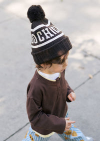 MAD HTR Chicago Pom Beanie - Toddler - Chocolate