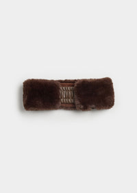 Mad Hatter Faux-Fur Headband - Chocolate