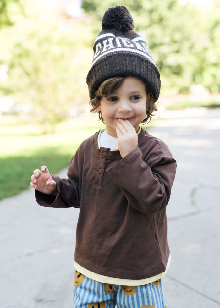 MAD HTR Chicago Pom Beanie - Toddler - Chocolate