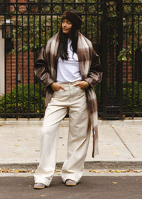 Mad Hatter Faux-Fur Headband - Chocolate