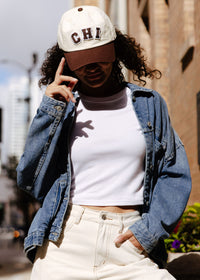 Chi 2-Tone Baseball Cap - Chocolate