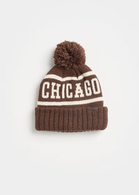 MAD HTR Chicago Pom Beanie - Youth - Chocolate