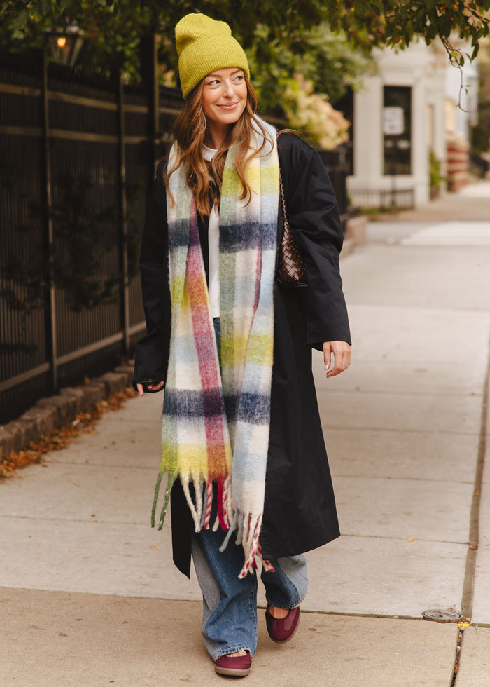 MAD HTR Oversized Blanket Scarf - Multicolor Plaid