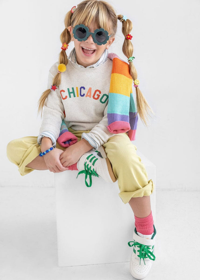 Sweet Home Chicago Toddler Sweatshirt - Heather Natural