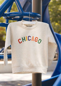 Sweet Home Chicago Toddler Sweatshirt - Heather Natural