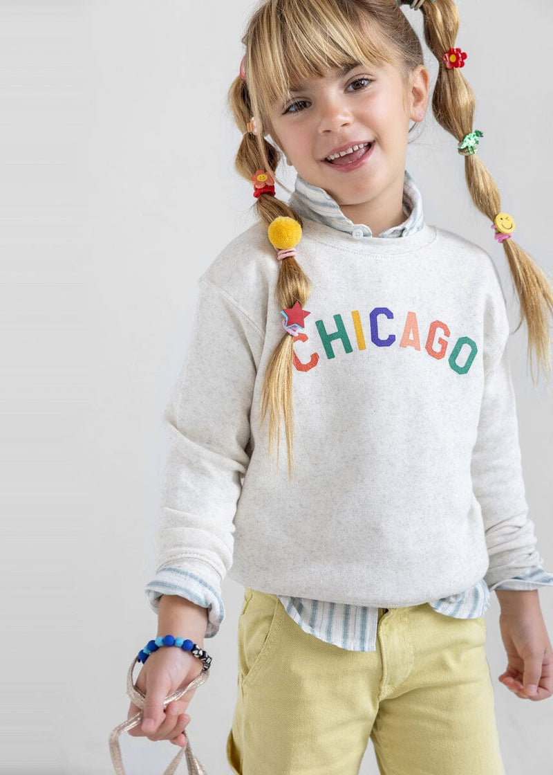 Sweet Home Chicago Toddler Sweatshirt - Heather Natural