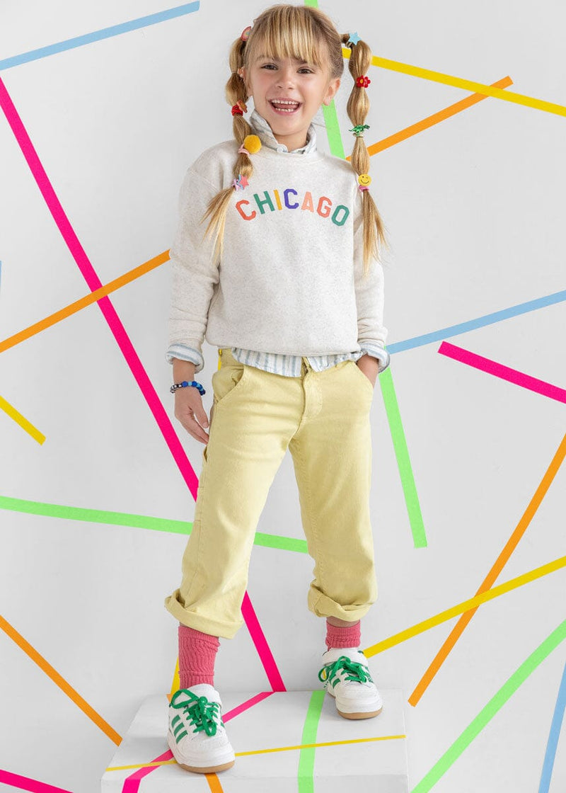 Sweet Home Chicago Toddler Sweatshirt - Heather Natural