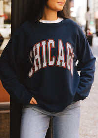 Chicago Classic Crew Sweatshirt - Vintage Navy