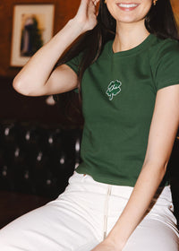 Chi Clover Beaded Baby Tee