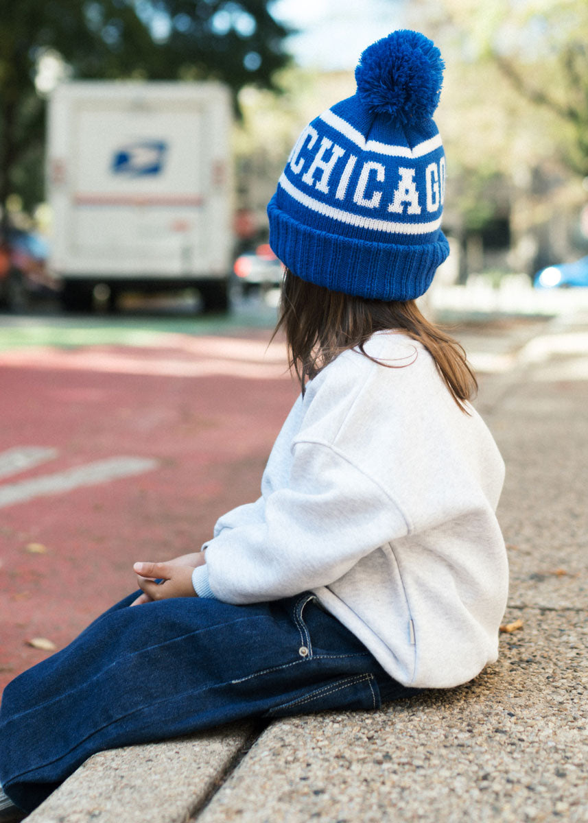 MAD HTR Chicago Pom Beanie - Toddler - Cobalt