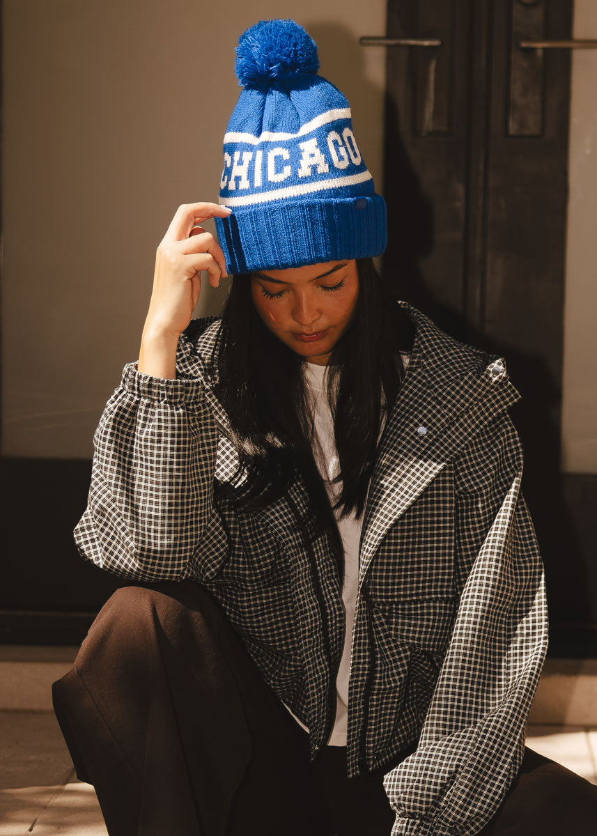 MAD HTR Chicago Pom Beanie - Adult - Cobalt