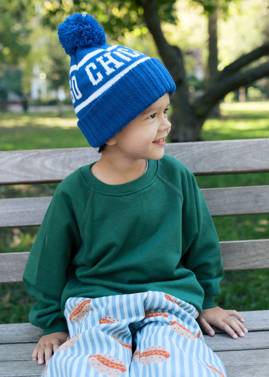 MAD HTR Chicago Pom Beanie - Youth - Cobalt