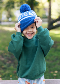 MAD HTR Chicago Pom Beanie - Youth - Cobalt