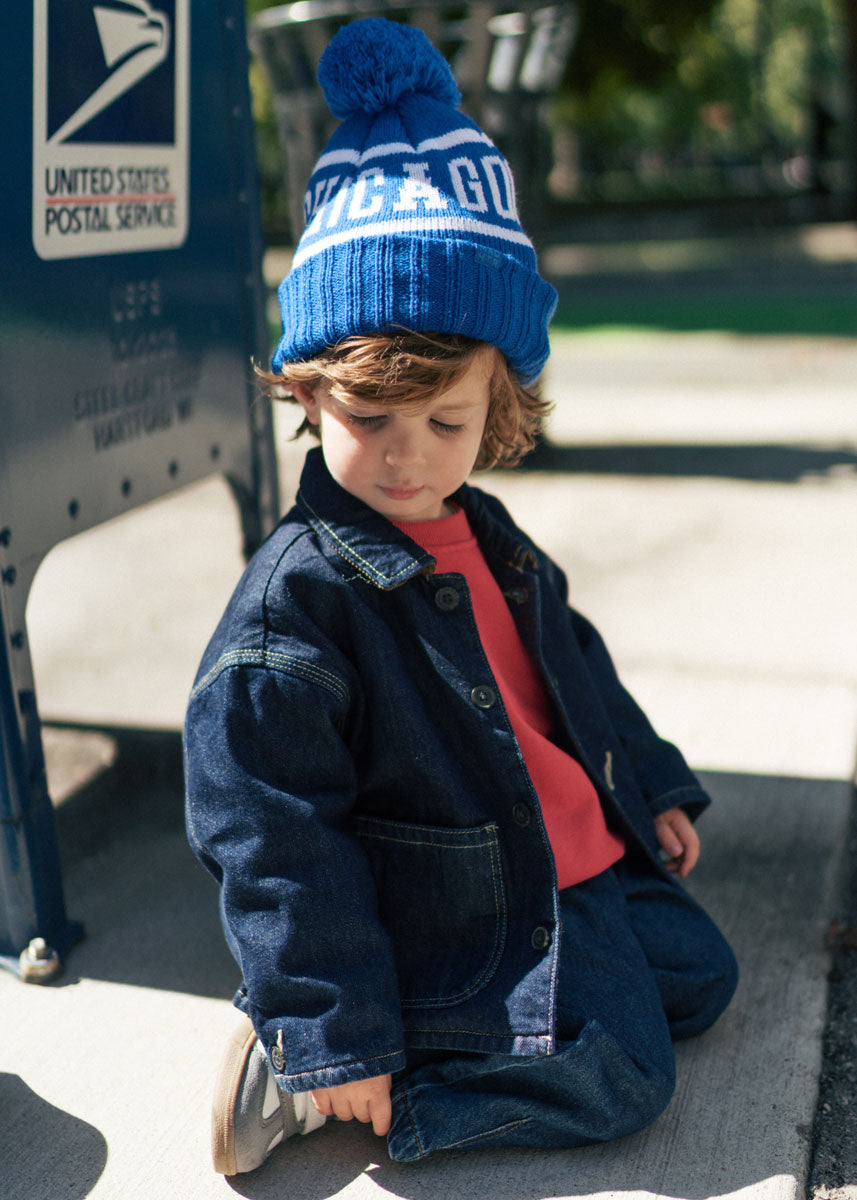 MAD HTR Chicago Pom Beanie - Toddler - Cobalt