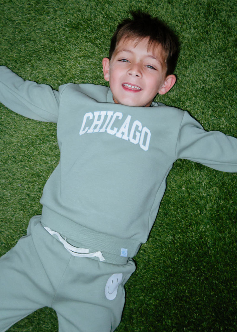 Chicago Collegiate Sweatsuit Set - Sage