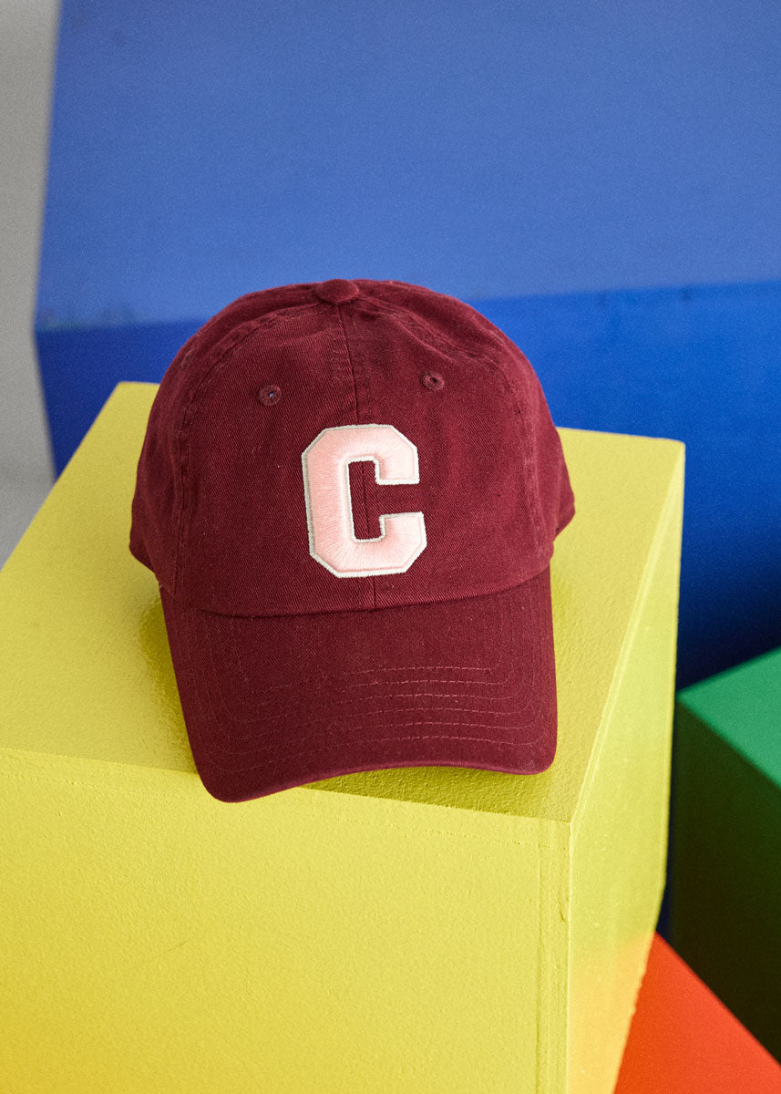 Toddler C Is For Chicago Dad Hat - Burgundy