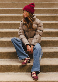 MAD HTR Ribbed Knit Beanie - Adult - Burgundy