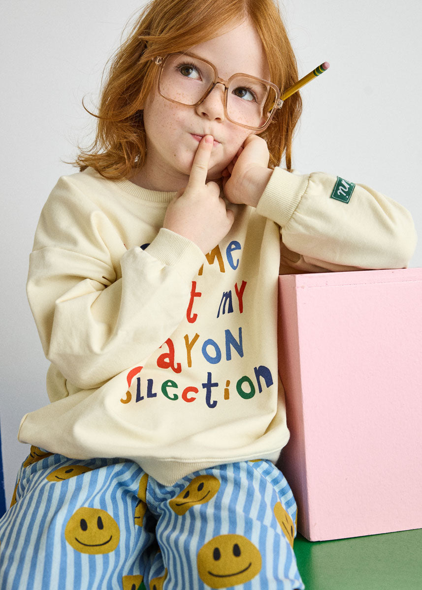 Ask Me About My Crayons Oversized Sweatshirt