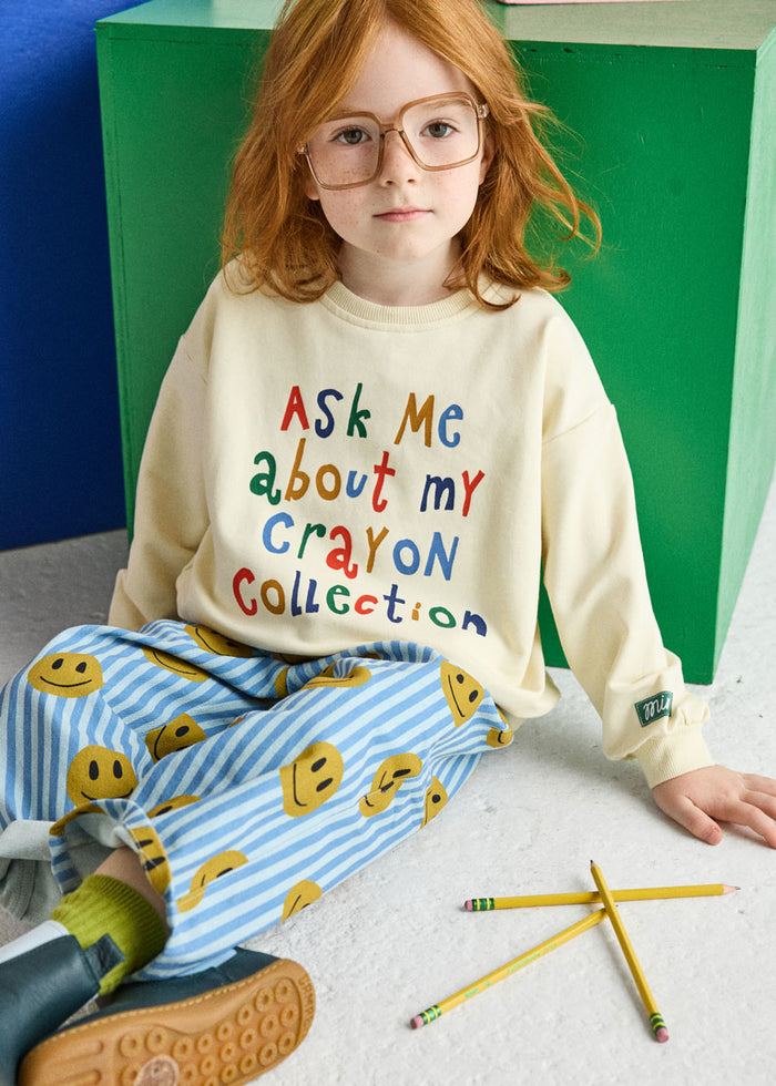 Ask Me About My Crayons Oversized Sweatshirt