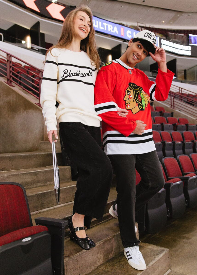 Blackhawks Script Sweatshirt - Cream