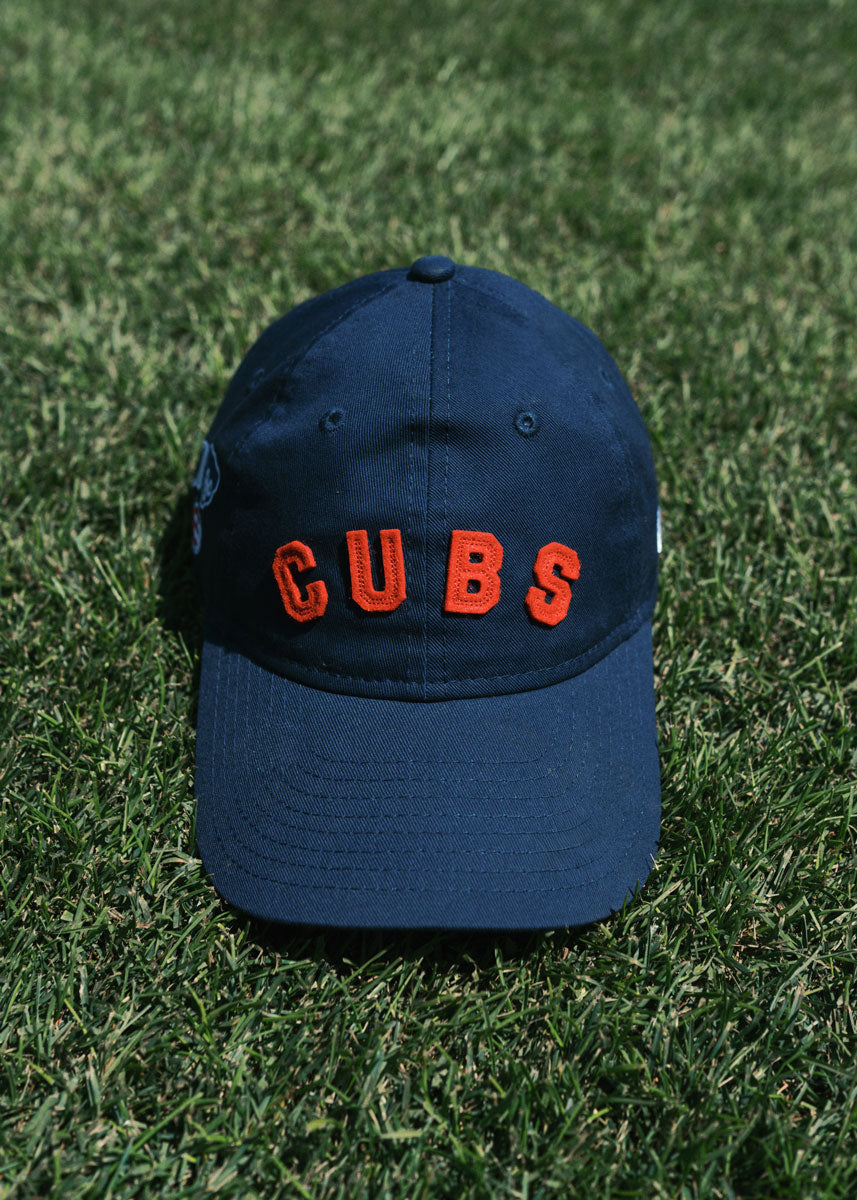 Youth Cubs Felt Applique Dad Hat - Navy