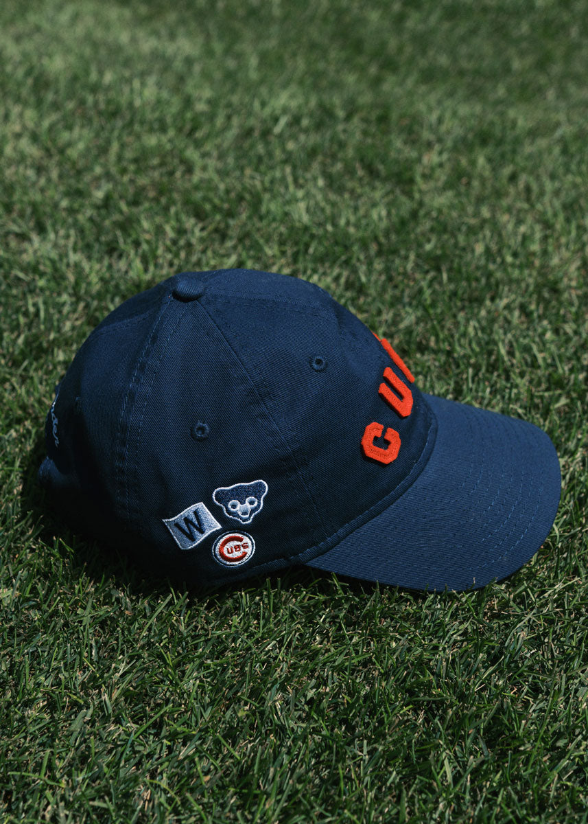 Toddler Cubs Felt Applique Dad Hat - Navy