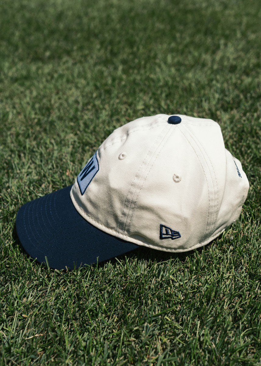 Youth Cubs Baseball W Flag Dad Hat - Ivory & Navy