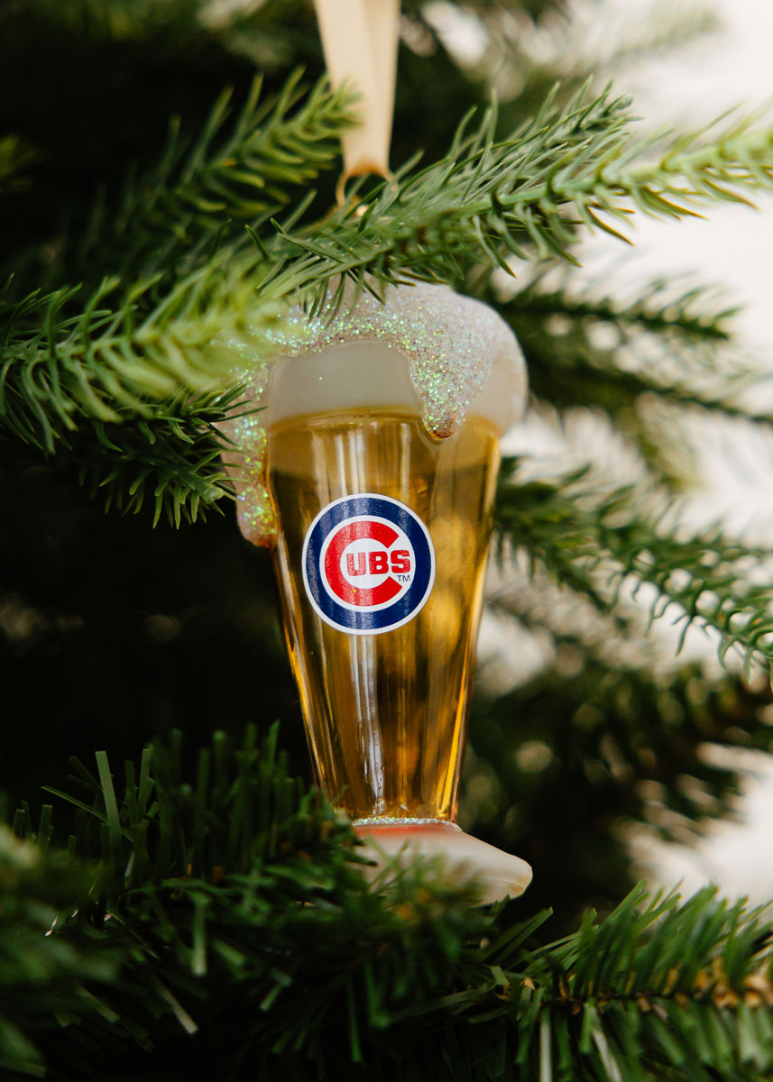 Cubs Glass Of Beer Ornament