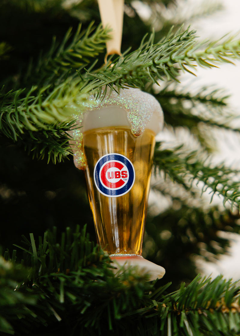 Cubs Glass Of Beer Ornament