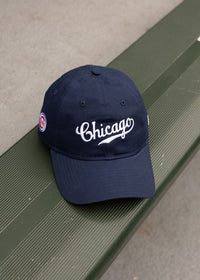 Chicago Cubs Vintage Logo Dad Hat - Navy