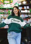 Chicago Collegiate Cursive Sweater - Green