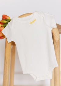 Custom Embroidered Onesie  - White
