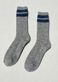 Snow Varsity Socks - Grey & Blue