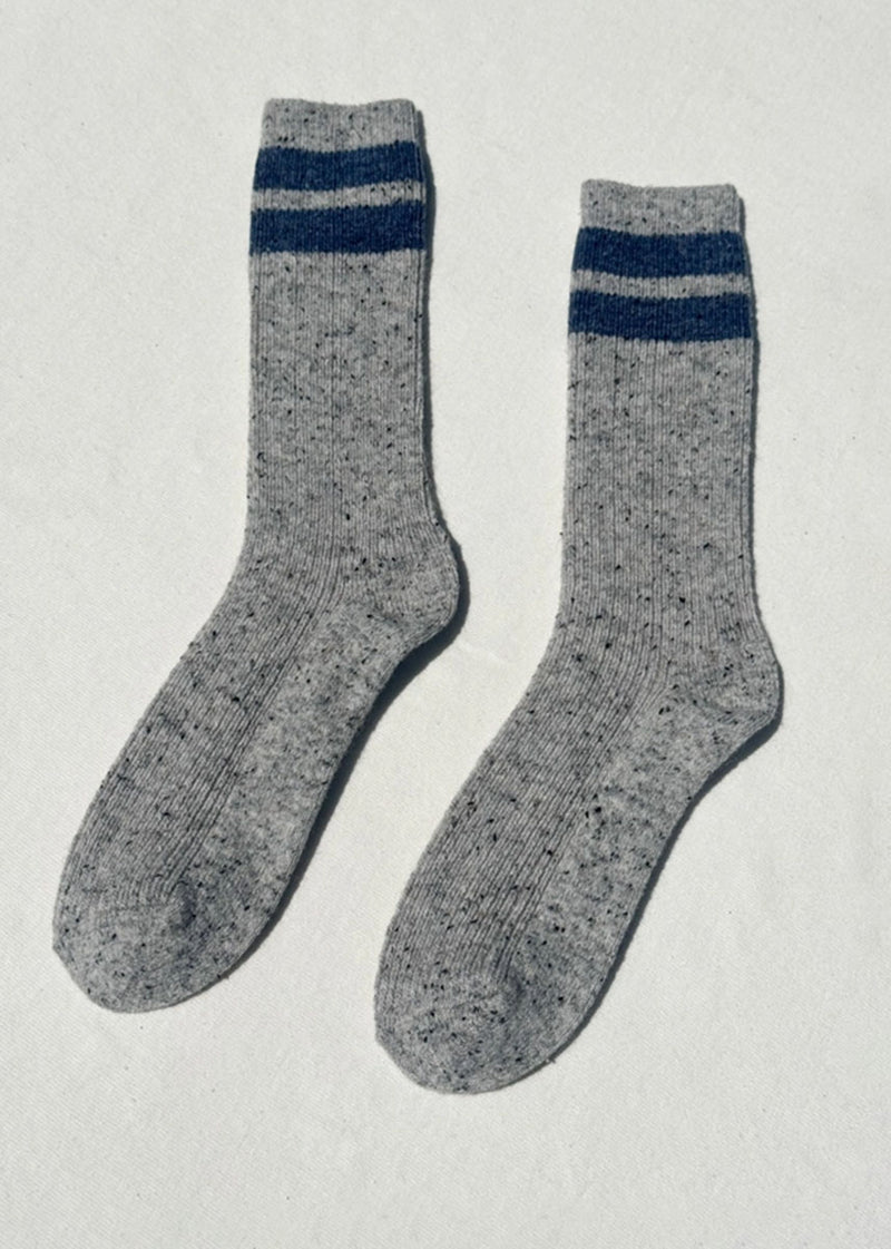 Snow Varsity Socks - Grey & Blue
