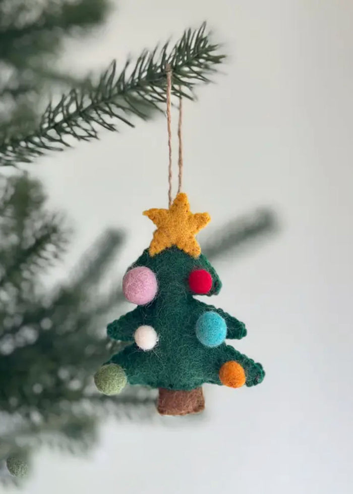 Christmas Tree With Star Felt Ornament