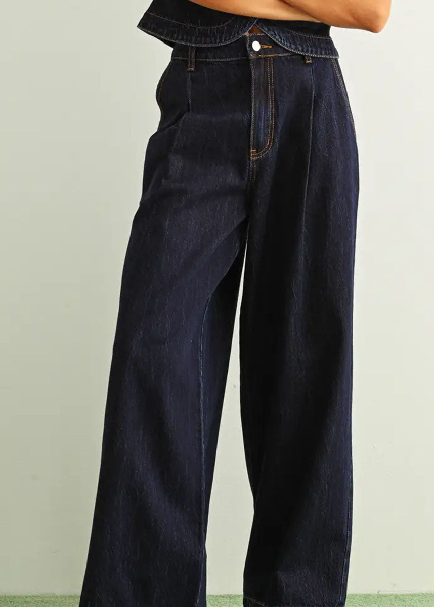 Padma Wide Leg Denim Pants - Indigo