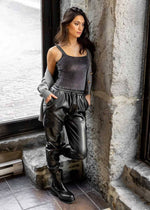 Blair Vegan Leather Pant - Black