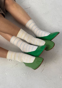 Wally Stripe Socks - Lemon